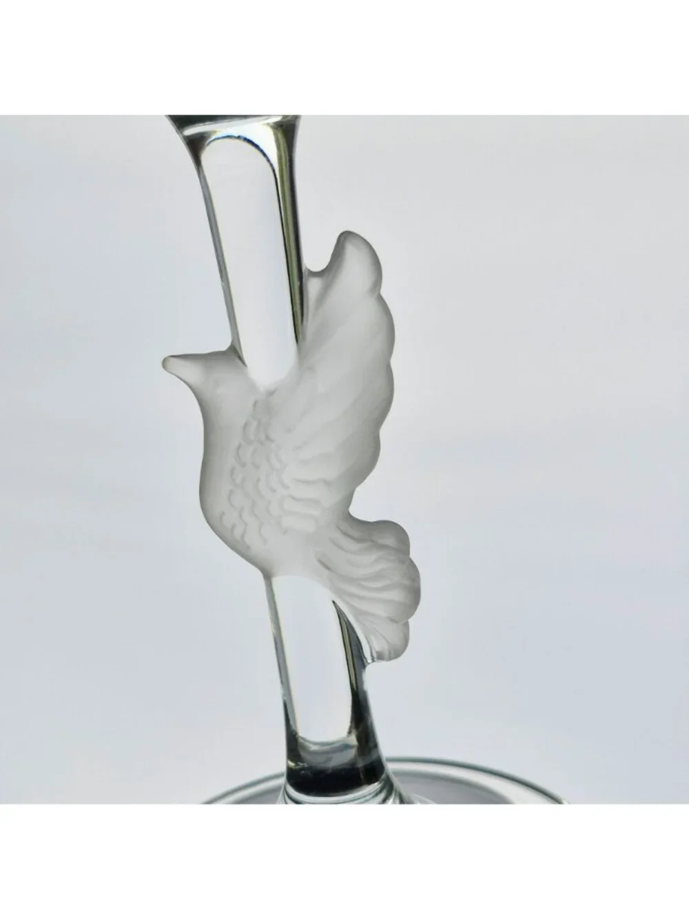 Gorham Amore Fluted Champagne Set, Frosted Wedding Dove Design, c.1999-2009